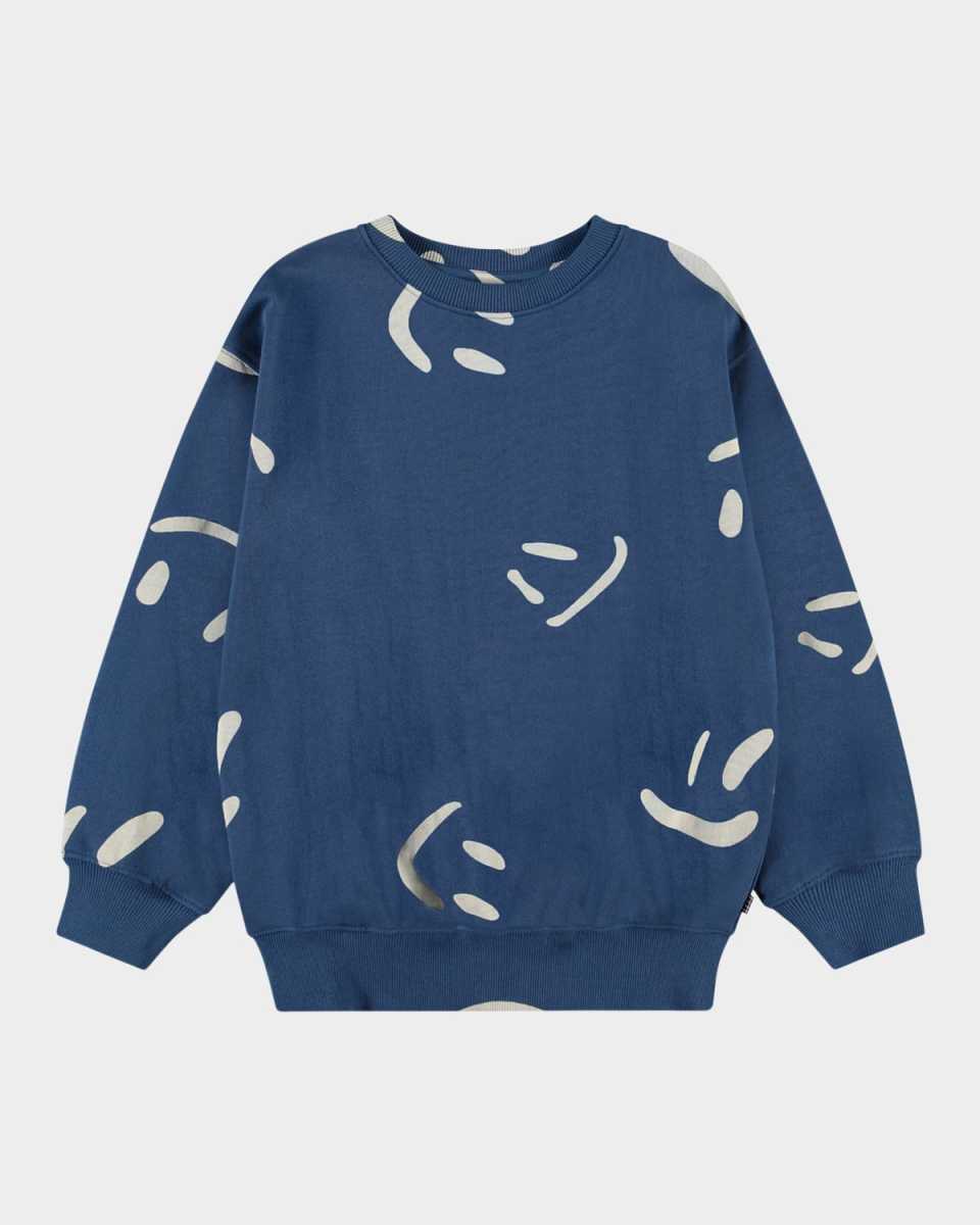 Boy's Monti Happy Face Sweatshirt, Size 3-6